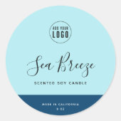 Sticker Rond Calligraphie Couleurs modifiables Contraste Étique (Devant)