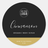 Sticker Rond Calligraphie Couleurs modifiables Contraste Étique (Devant)