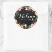 Sticker Rond Calligraphie de maquillage Script d'artiste Envelo (Sac)