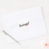 Sticker Rond Calligraphie de mariage simple pour demoiselle d'h (Enveloppe)