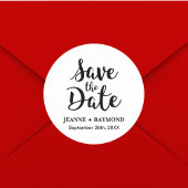 Sticker Rond Calligraphie élégante Mariage personnalisé Enregis