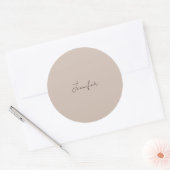 Sticker Rond Calligraphie Élégante Plaque Nom simple (Enveloppe)