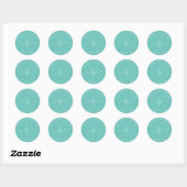 Sticker Rond Calligraphie manuscrite simple et élégante (Feuille)