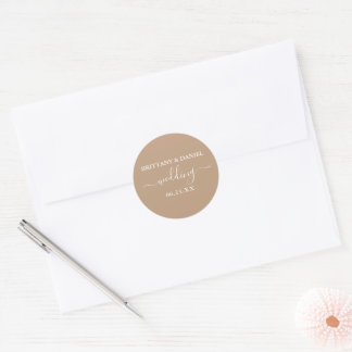 Sticker Rond Calligraphie - Mariage  Enveloppe - sceaux