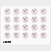 Sticker Rond Calligraphie moderne Future Mrs. Enterrement de vi (Feuille)