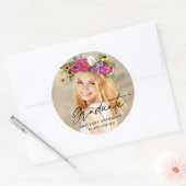 Sticker Rond Calligraphie moderne - Script d'encre - Photo d'un (Enveloppe)