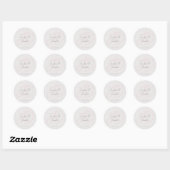 Sticker Rond Calligraphie monogramme de script classique tendan (Feuille)