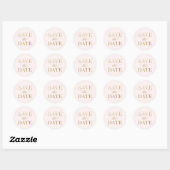 Sticker Rond Calligraphie or classique Mariage Enregistrer la d (Feuille)