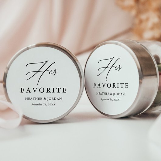 Sticker Rond Calligraphie Sa boîte de traitement Mariage préfér