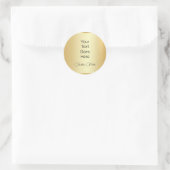 Sticker Rond Calligraphie Script Modèle Faux Gold Client (Sac)