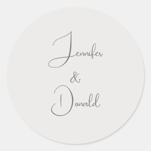 Sticker Rond Calligraphie tendance écriture classique personnel (Devant)