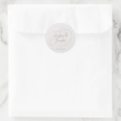 Sticker Rond Calligraphie tendance monogramme de script classiq (Sac)