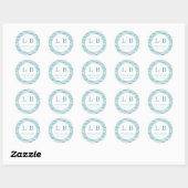 Sticker Rond Calm Teal Water Waves (Feuille)