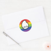 Sticker Rond Calmar arc-en-ciel (Enveloppe)