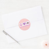 Sticker Rond Calme, amour et gâteau d'anniversaire (Enveloppe)
