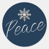 Sticker rond calme de Fête de neige (Devant)