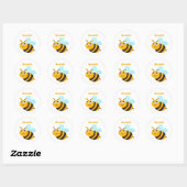 Sticker Rond Calme des abeilles (Feuille)