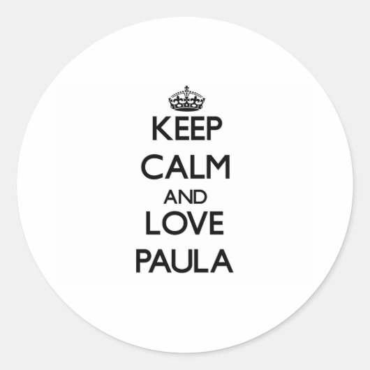 Sticker Rond Calme et amour Paula (Devant)