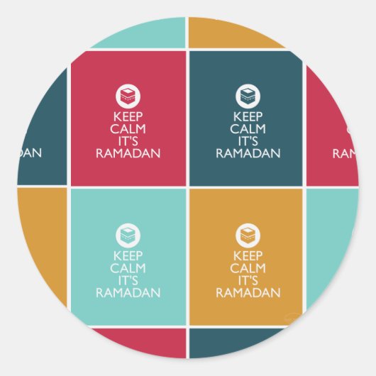 Sticker Rond calme et son ramadan - toutes couleurs (Devant)