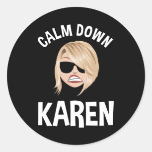 Sticker Rond Calme Karen