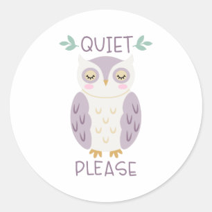 Sticker Rond Calme S'Il Vous Plaît