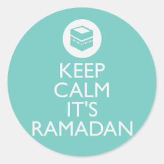 Sticker Rond calme son ramadan-turquoise