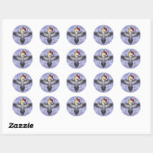 Sticker Rond Calopsitte de Noël (Feuille)