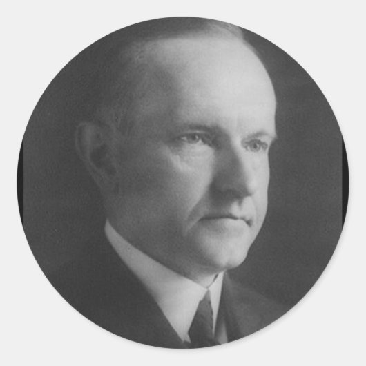 Sticker Rond Calvin Coolidge 30 (Devant)
