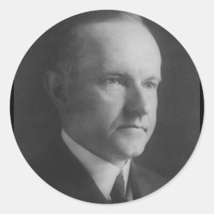Sticker Rond Calvin Coolidge 30