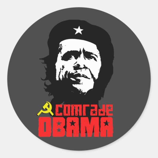 Sticker Rond Camarade Obama (Devant)