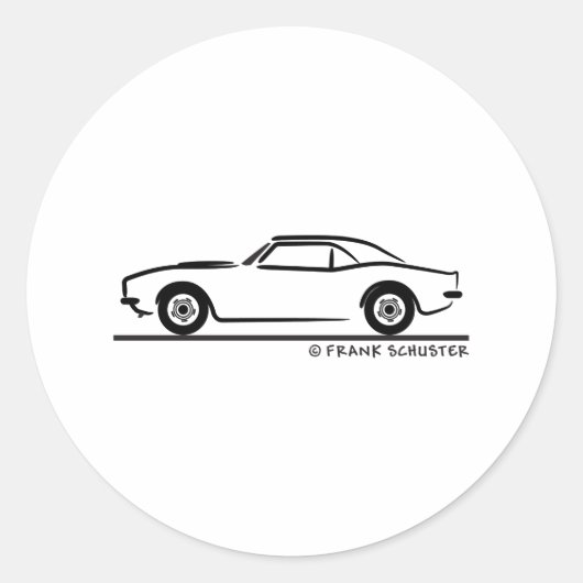 Sticker Rond Camaro 1969 (Devant)