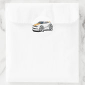 Sticker Rond Camaro Blanc-Orange Convertible 2012 (Sac)