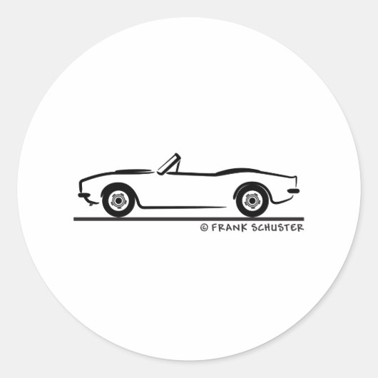 Sticker Rond Camaro convertible 1969 (Devant)