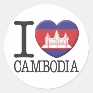 Sticker Rond Cambodge