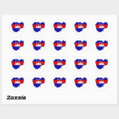 Sticker Rond Cambodge cool (Feuille)