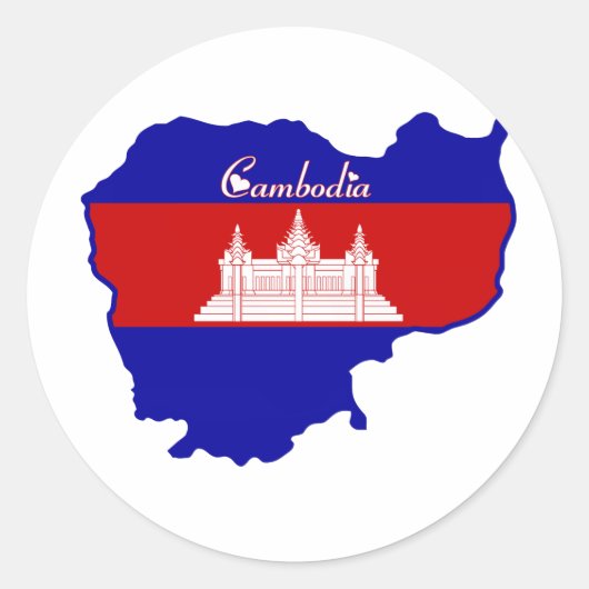 Sticker Rond Cambodge cool (Devant)