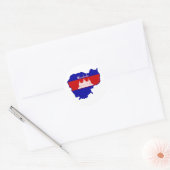 Sticker Rond Cambodge cool (Enveloppe)