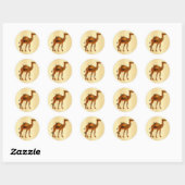Sticker Rond Camel (Feuille)