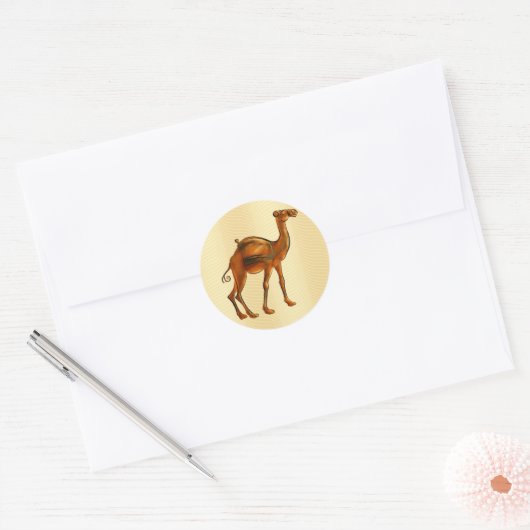 Sticker Rond Camel (Enveloppe)