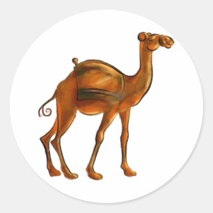Sticker Rond Camel