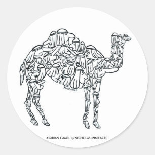 STICKER ROND CAMEL ARABIEN