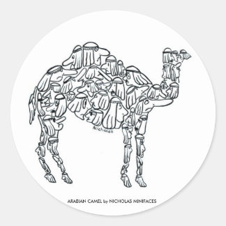 STICKER ROND CAMEL ARABIEN