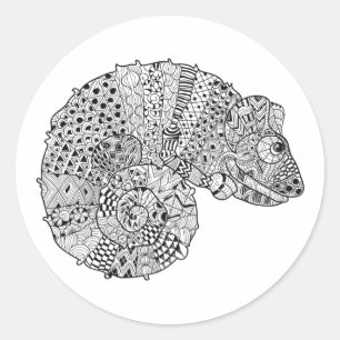 Sticker Rond Caméléon inspiré 2