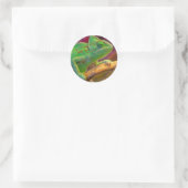 Sticker Rond Caméléon vert (Sac)