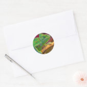 Sticker Rond Caméléon vert (Enveloppe)