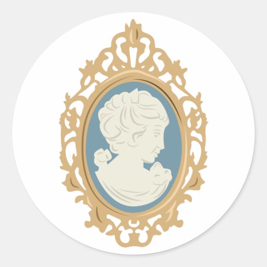 Sticker Rond Cameo Lady (Devant)
