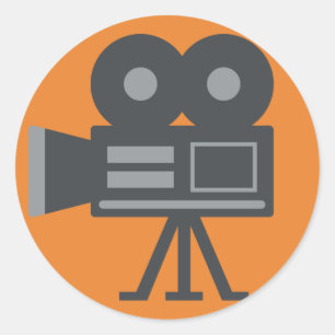 Sticker Rond Caméra vidéo Emoji