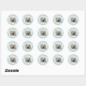 Sticker Rond Camera with Flowers Retro Pastel Image - Address (Feuille)