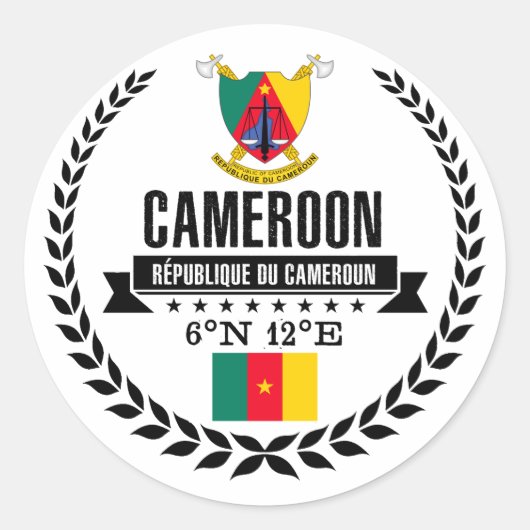 Sticker Rond Cameroun (Devant)