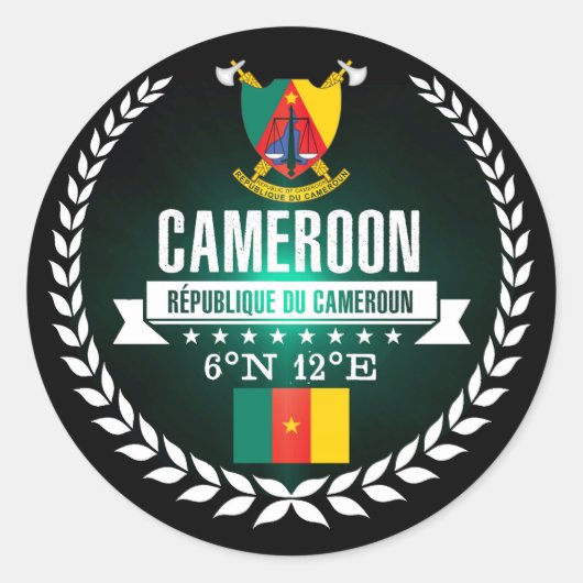 Sticker Rond Cameroun (Devant)